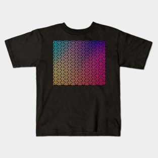 Colorful rainbow art deco pattern Kids T-Shirt